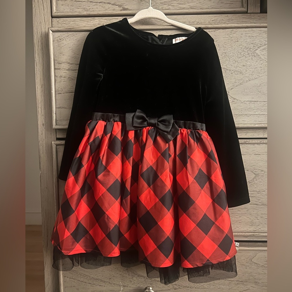 Cat & Jack Black and Red Formal Kids Dress